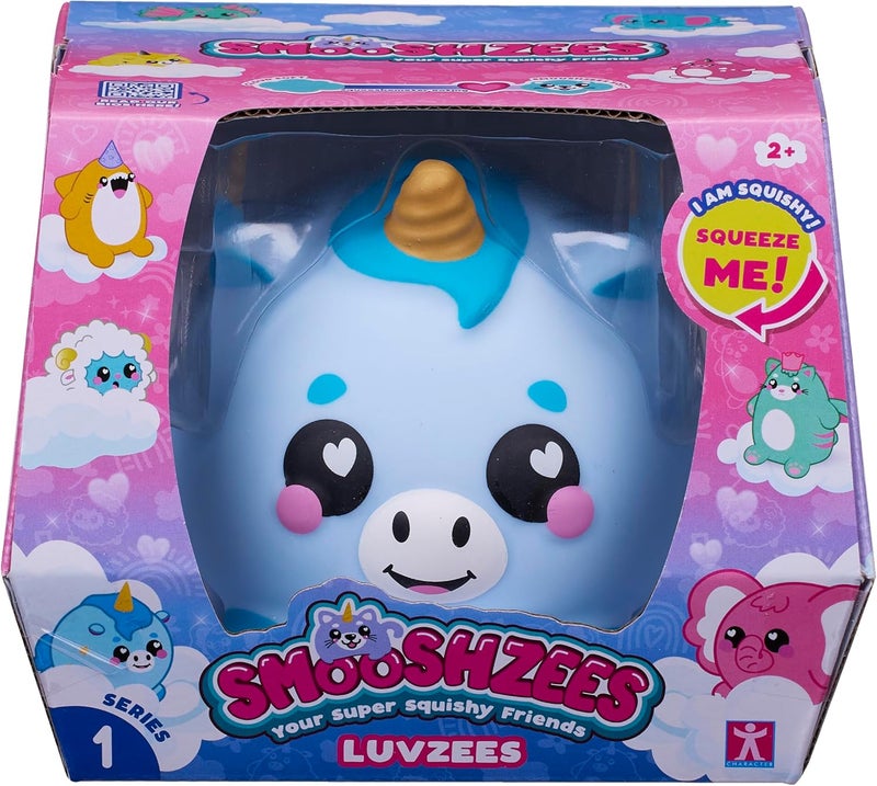 Smooshzees Luvzees, Boltz, Blue Unicorn, Collectable Characters, Supersoft, Cuddly and Squishy! - Image 1